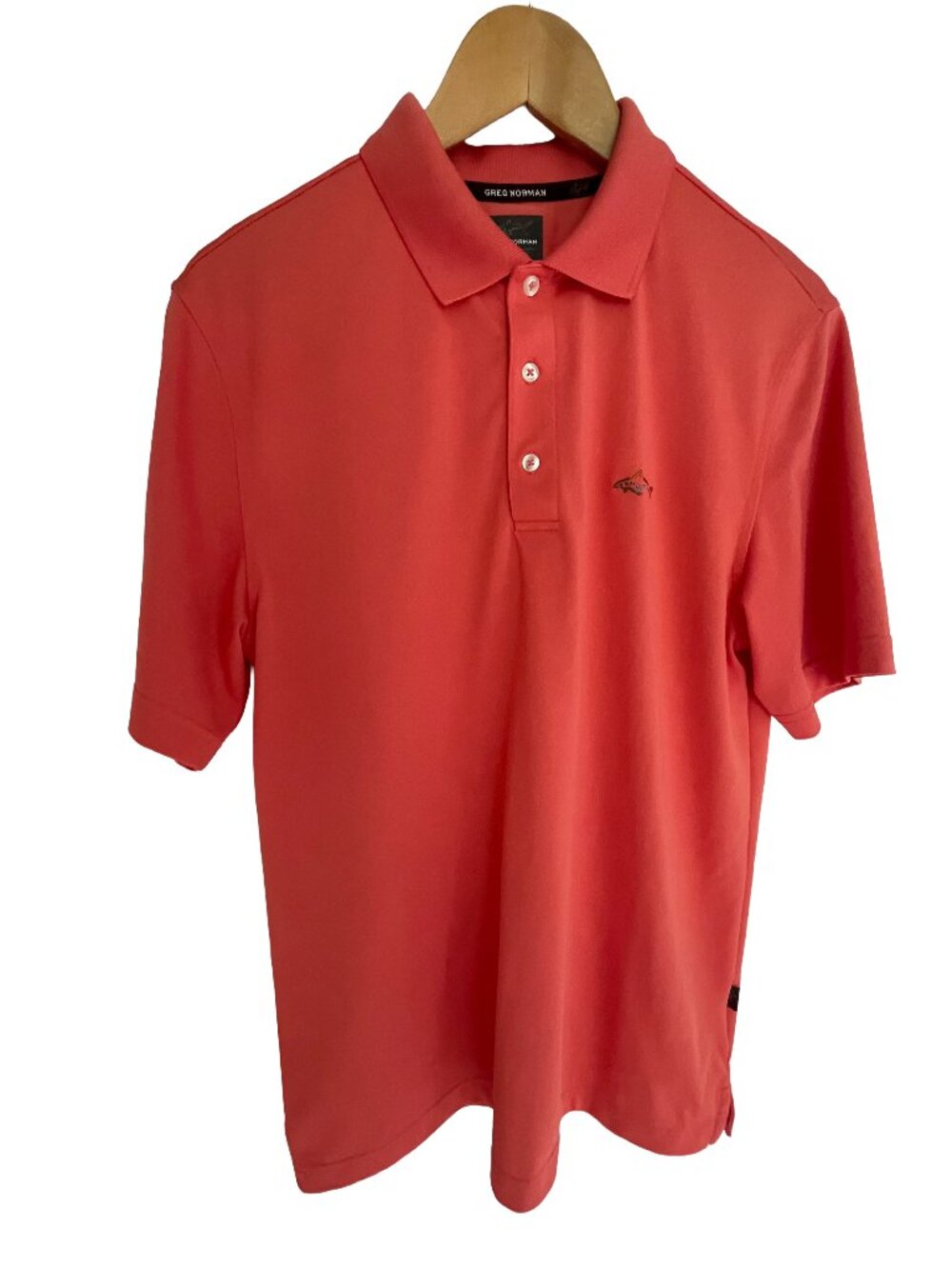 Greg Norman Coral Pink Play Dry Golf Polo Shirt Small